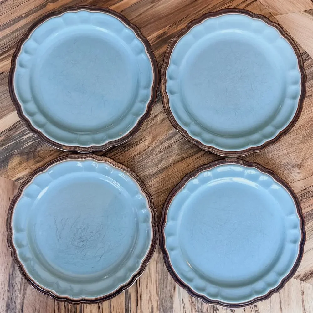 Versailles Blue Collection Salad Plates, 8.5” by Ambience-Set of 4-Discontinued